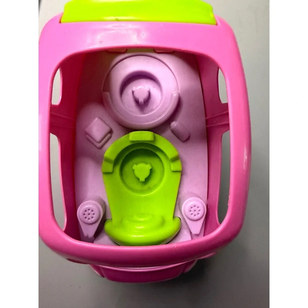 Fisher Price Little People Pink SUV Car Vehicle Purple Green Wheels 2013 Mattel
